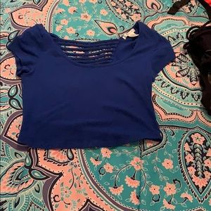 Cute royal blue crop top